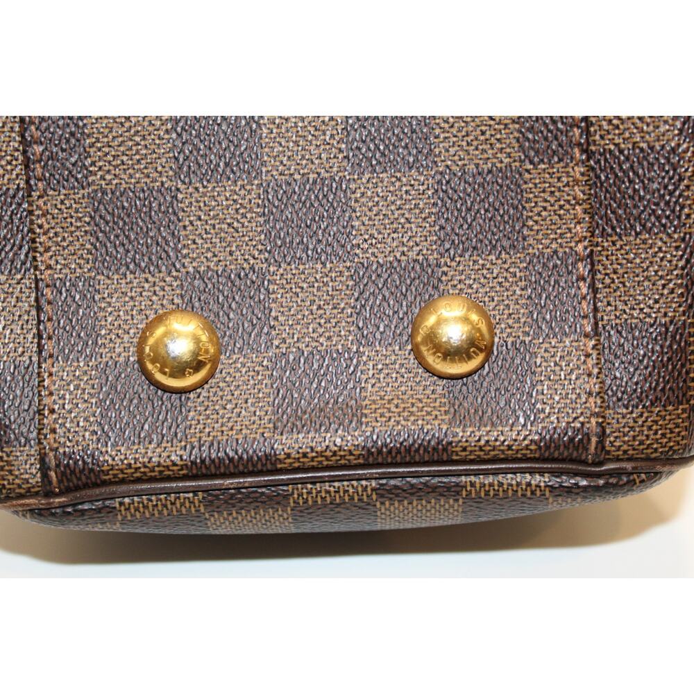 Louis Vuitton Trevi PM Damier Ebene Brown Handbag Satchel Authentic LV - Picture 5 of 16